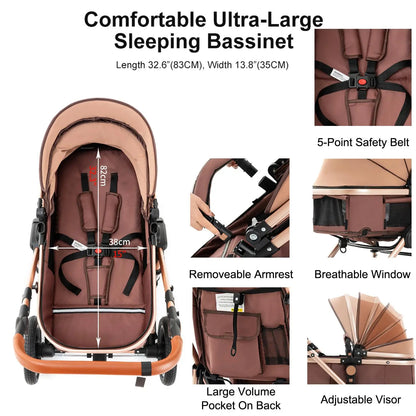 Baby Stroller Travel System with Car Seat Combo
