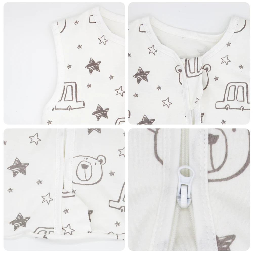 Baby Summer Sleepsack Anti-Kick Bear Print Sleeping Bag
