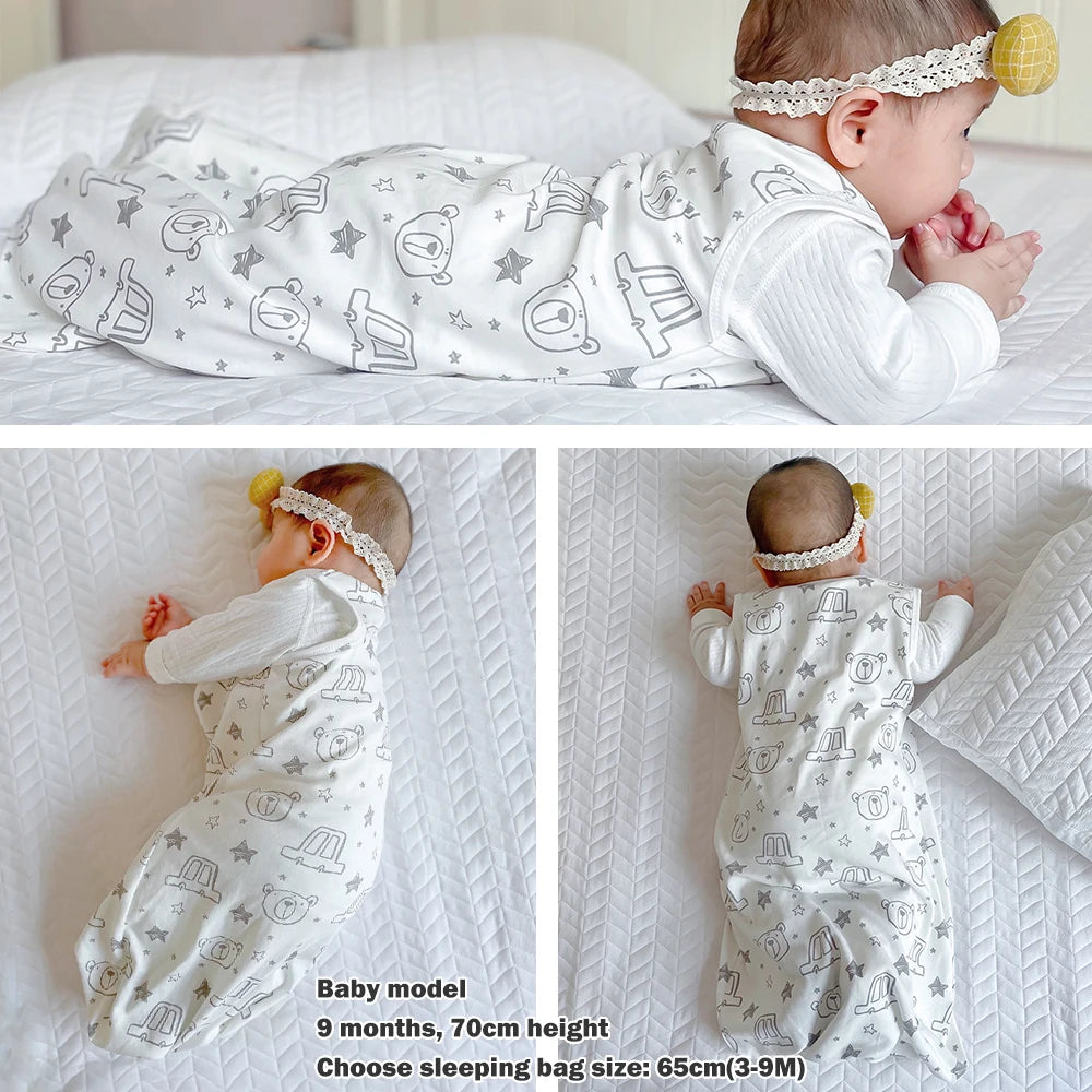 Baby Summer Sleepsack Anti-Kick Bear Print Sleeping Bag
