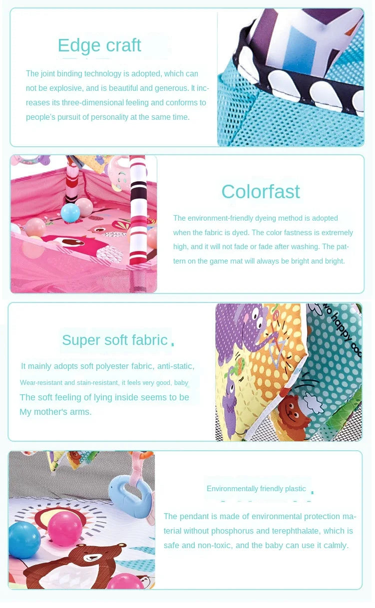 Baby Activity Gym Crawling Play Mat Fitness Frame