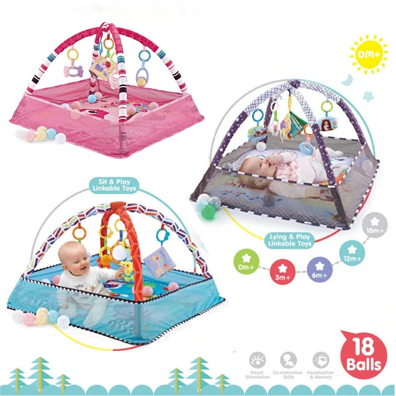 Baby Activity Gym Crawling Play Mat Fitness Frame