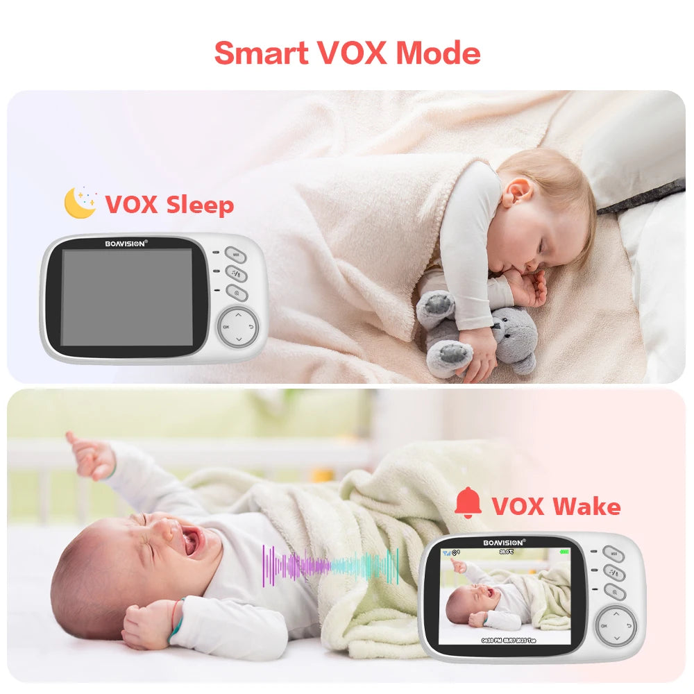 VB603 Wireless Baby Monitor with 3.2-Inch Night Vision Display