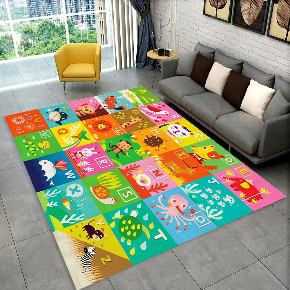 ABC Alphabet Kids Play Mat Non-Slip Educational Rug