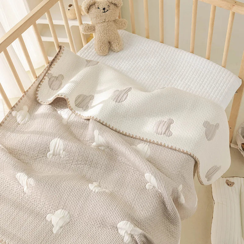 Soft Cotton Baby Swaddle Receiving Blanket Stroller Cover Quilt