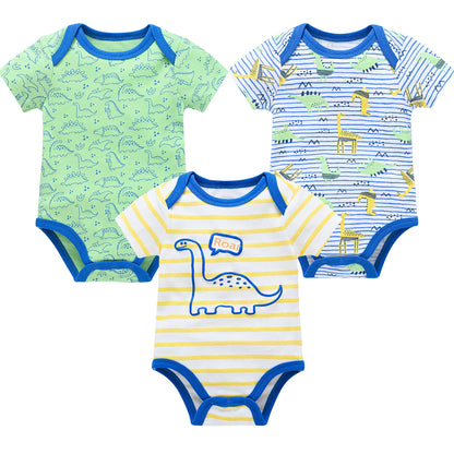 3/6-Piece Cotton Baby Short Sleeve Bodysuit Set