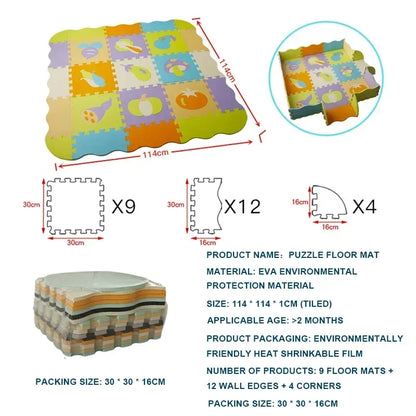 Foam Baby Play Mat with Safety Fence