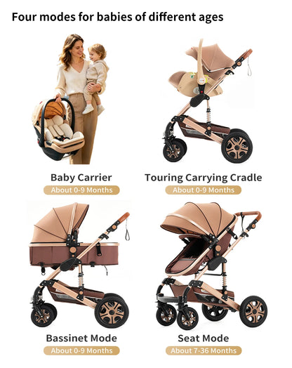 Baby Stroller Travel System with Car Seat Combo