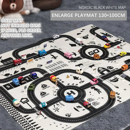 City Traffic Car Park Baby Play Mat Kids Rug