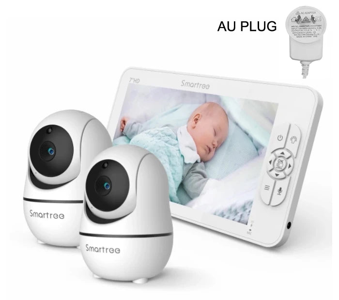 Baby Monitor Dual Cameras 1080P Split Screen Display