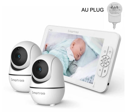 Baby Monitor Dual Cameras 1080P Split Screen Display