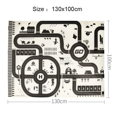 City Traffic Car Park Baby Play Mat Kids Rug