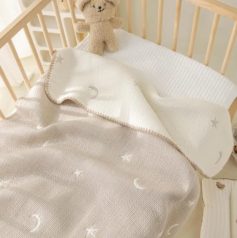 Soft Cotton Baby Swaddle Receiving Blanket Stroller Cover Quilt