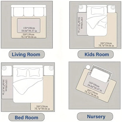 2cm Thick Memory Foam Kids Playpen Floor Carpet