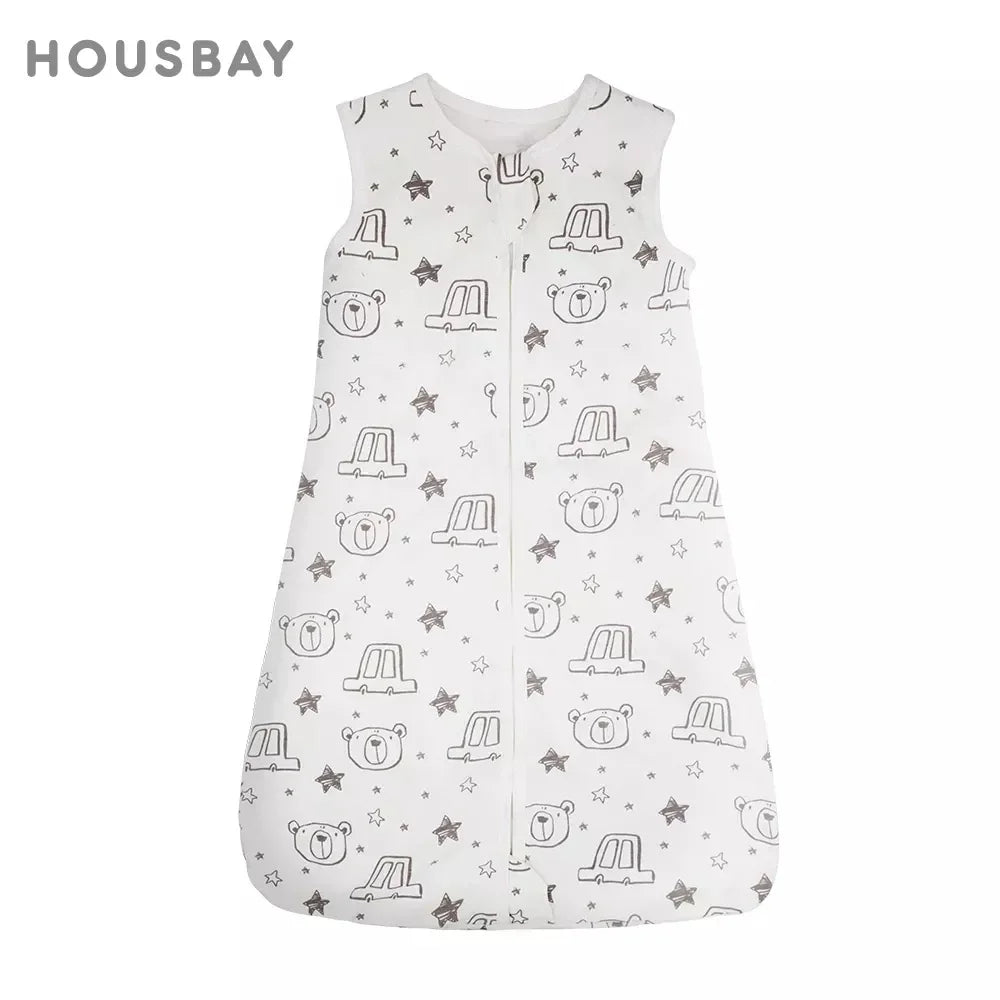 Baby Summer Sleepsack Anti-Kick Bear Print Sleeping Bag