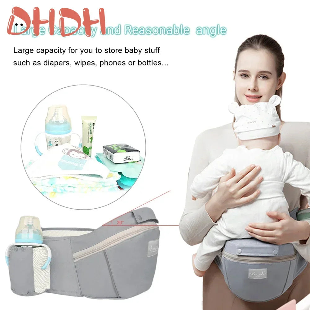 Adjustable Ergonomic Baby Carrier with Multifunctional Waist Stool