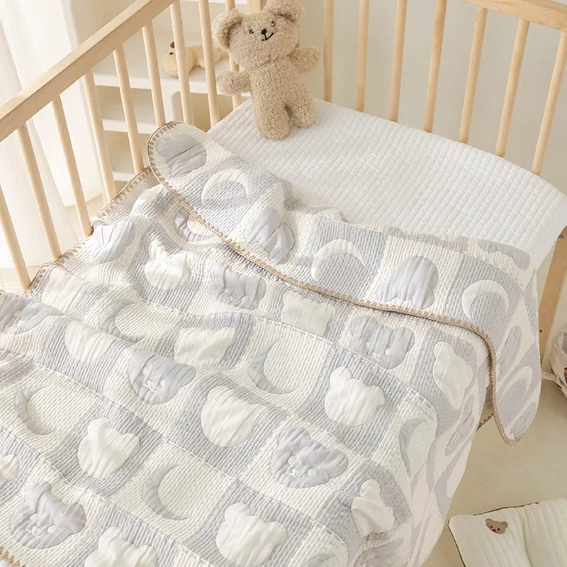 Soft Cotton Baby Swaddle Receiving Blanket Stroller Cover Quilt