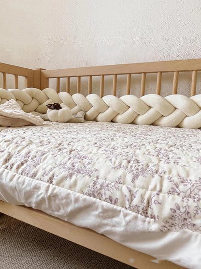Korean Style Quilted Baby Crib Fitted Mattress Pad