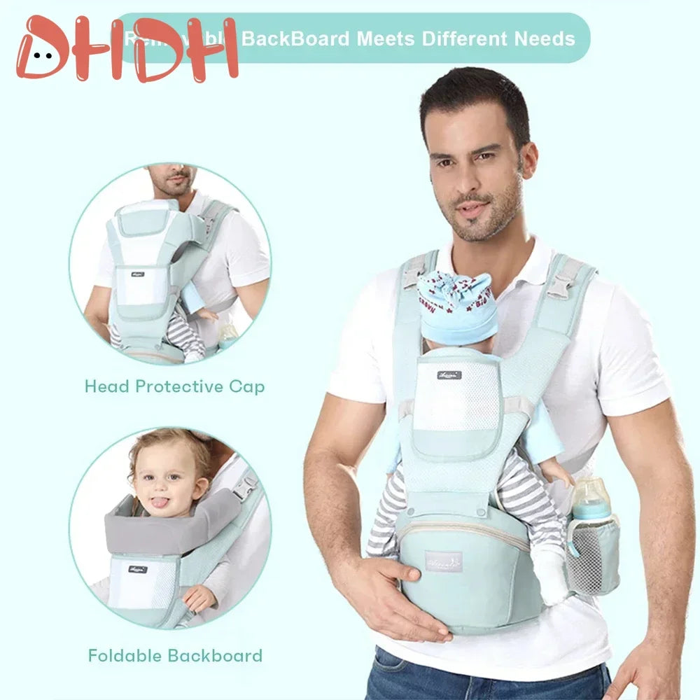 Adjustable Ergonomic Baby Carrier with Multifunctional Waist Stool
