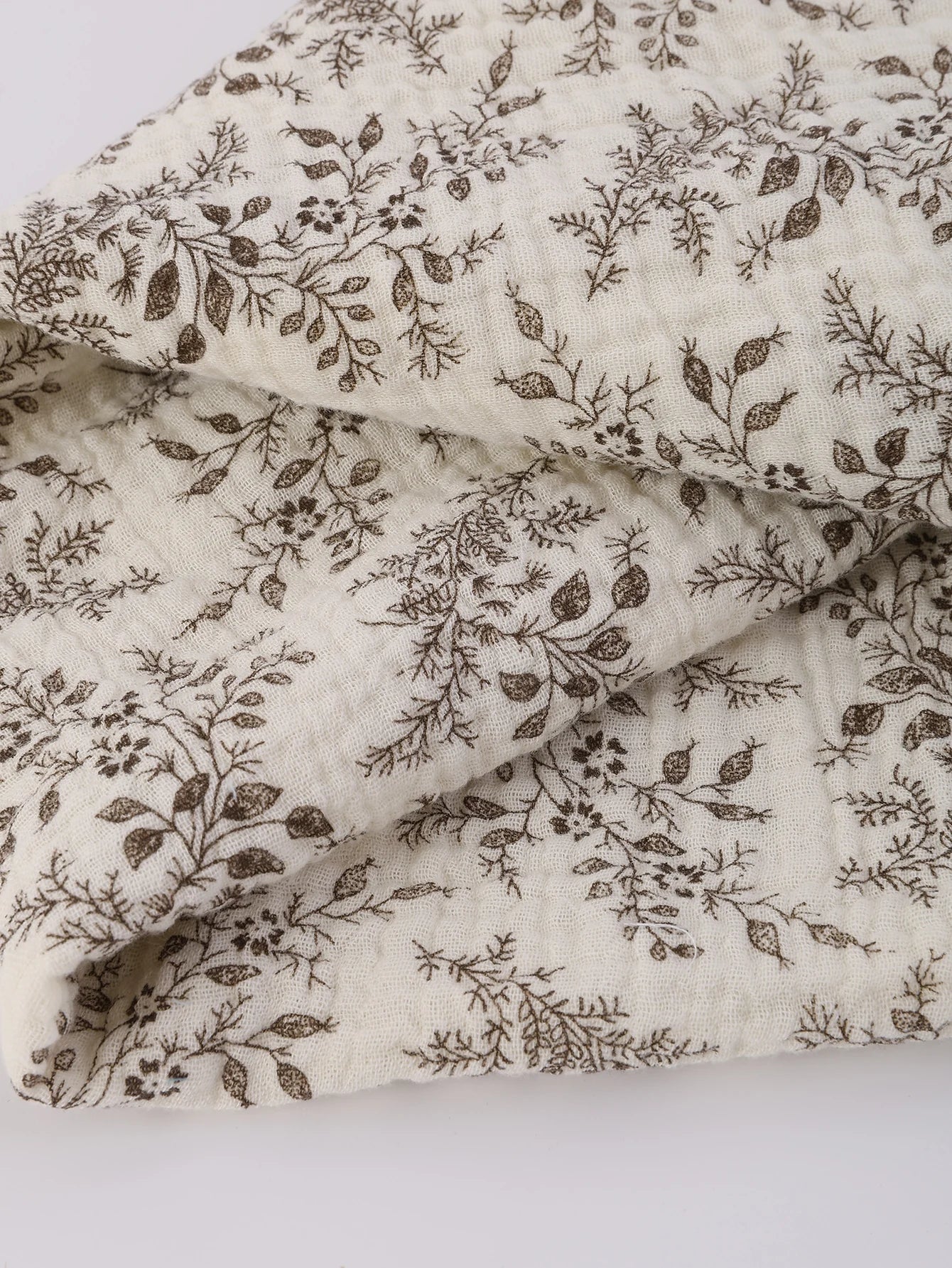 3PCS Boho Floral Muslin Baby Receiving Swaddle Blanket Set