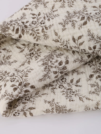 3PCS Boho Floral Muslin Baby Receiving Swaddle Blanket Set