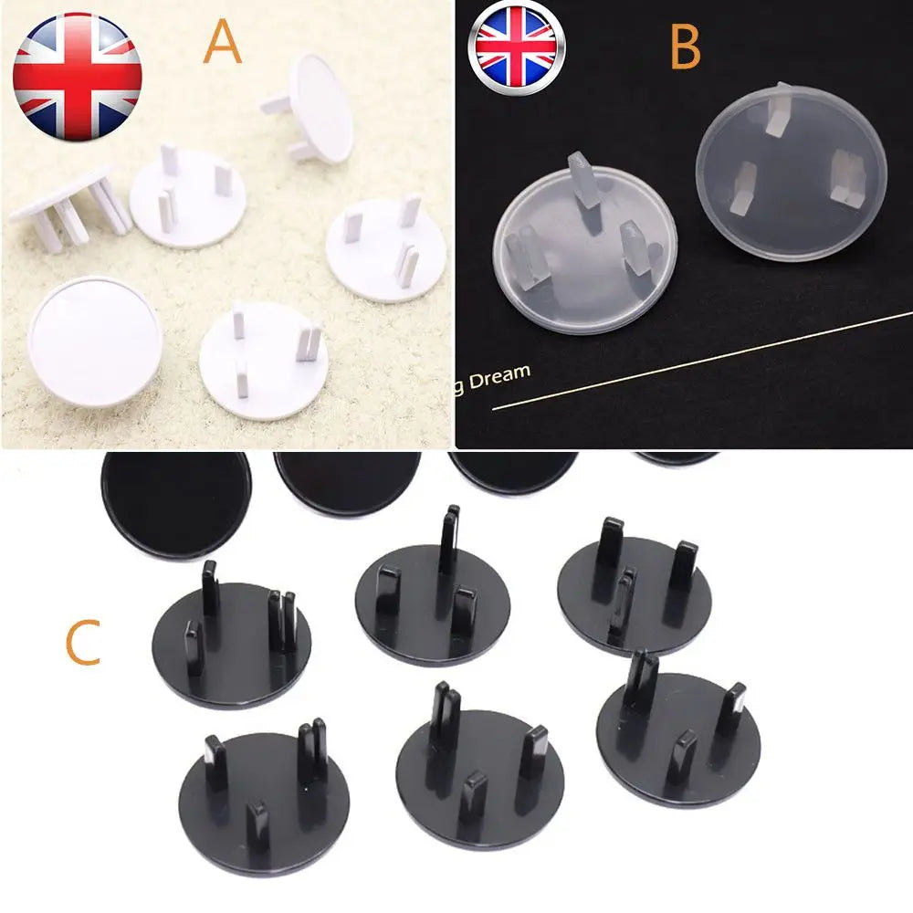 10PCS UK Power Socket Safety Plug Covers Baby