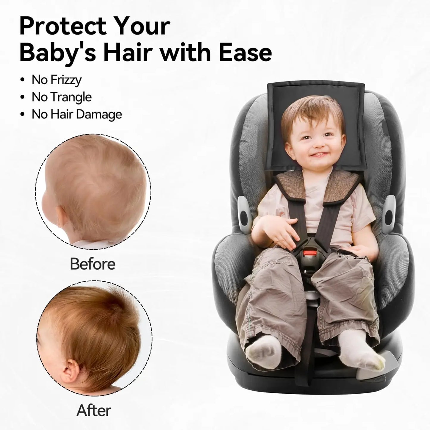 2-Pack Infant Car Seat Headrest Soft Support Cushions