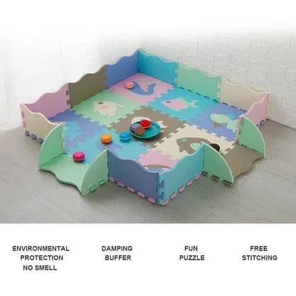 Foam Baby Play Mat with Safety Fence
