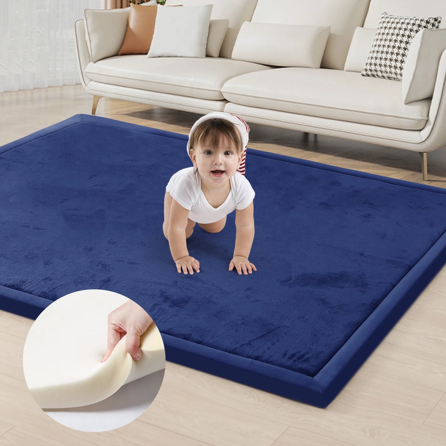 2cm Thick Memory Foam Kids Playpen Floor Carpet