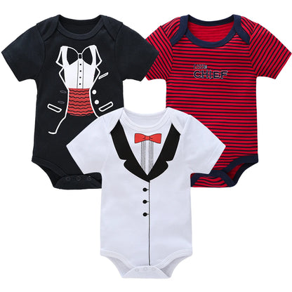 3/6-Piece Cotton Baby Short Sleeve Bodysuit Set
