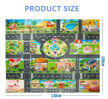 City Traffic Car Park Baby Play Mat Kids Rug