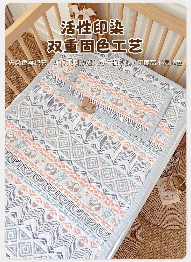 3-Piece Cotton Baby Crib Bedding Set Star Pattern
