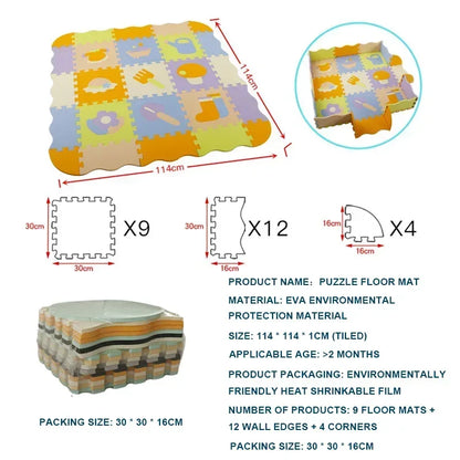 Foam Baby Play Mat with Safety Fence