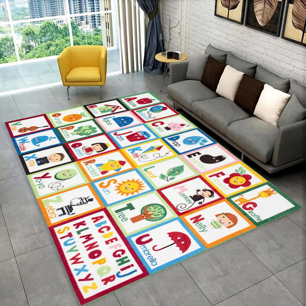 ABC Alphabet Kids Play Mat Non-Slip Educational Rug