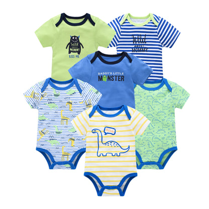 3/6-Piece Cotton Baby Short Sleeve Bodysuit Set