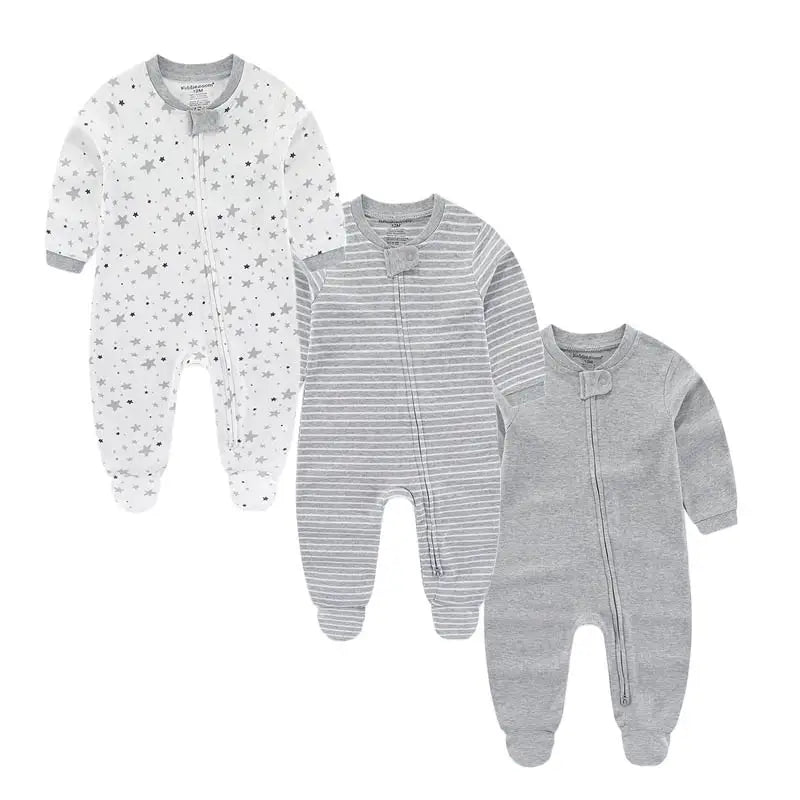 3-Piece Cartoon Cotton Baby Long Sleeve Romper Set