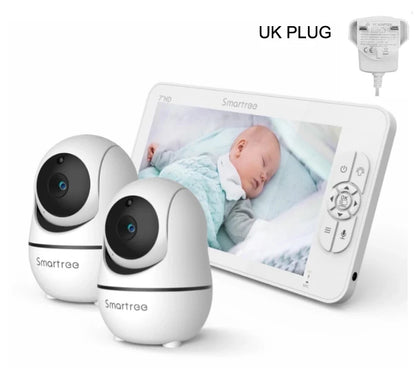 Baby Monitor Dual Cameras 1080P Split Screen Display