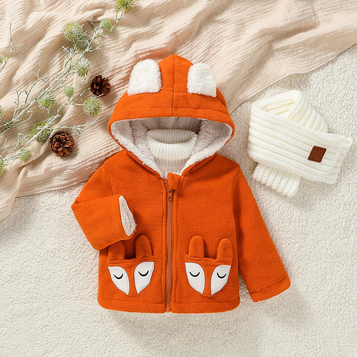 Baby Fleece Zipper Jacket with Pocket Winter Coat