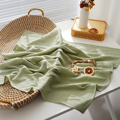 Cotton Muslin Swaddle Blanket Baby Wrap Quilt