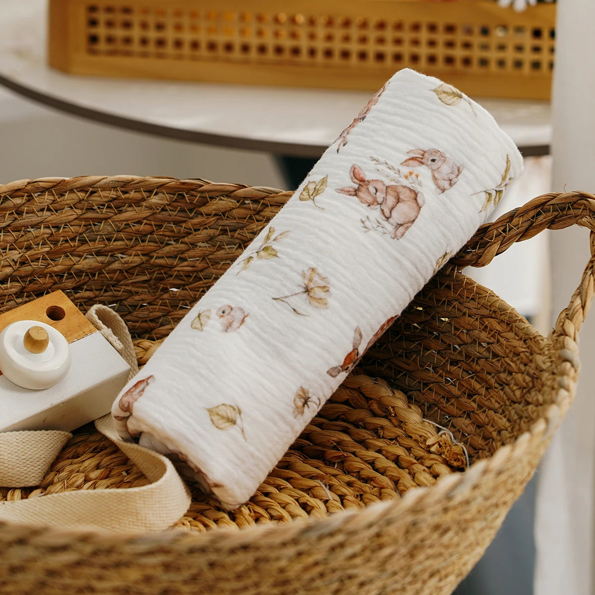 Cotton Muslin Swaddle Blanket Baby Wrap Quilt