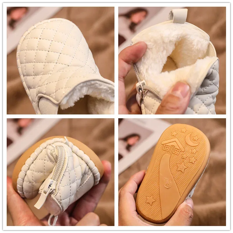 Winter Baby Snow Boots Plush Non-Slip Soft Sole Shoes