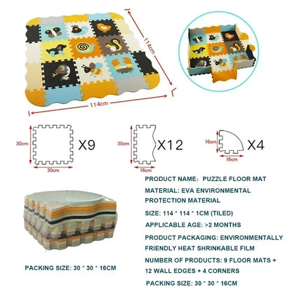 Foam Baby Play Mat with Safety Fence