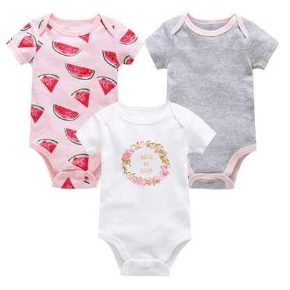3/6-Piece Cotton Baby Short Sleeve Bodysuit Set