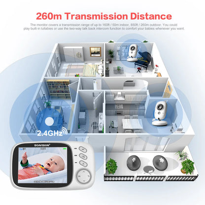 VB603 Wireless Baby Monitor with 3.2-Inch Night Vision Display