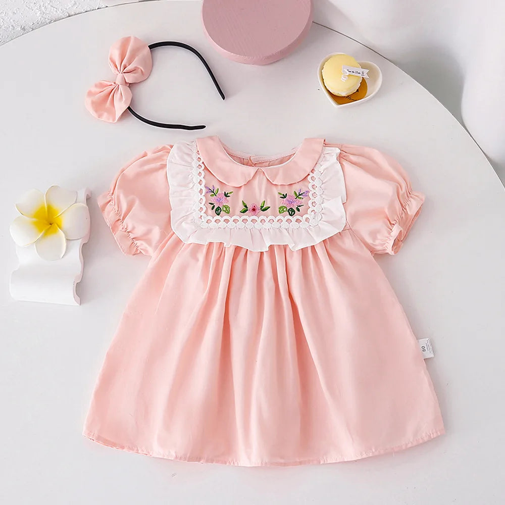 Summer Baby Girl Short Sleeve Triangle Romper Jumpsuit