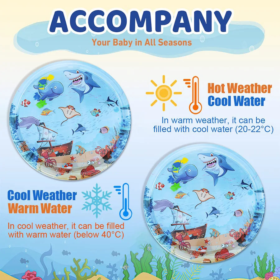 93cm Shark Water Play Mat Baby Educational Toy