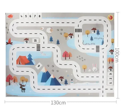 City Traffic Car Park Baby Play Mat Kids Rug
