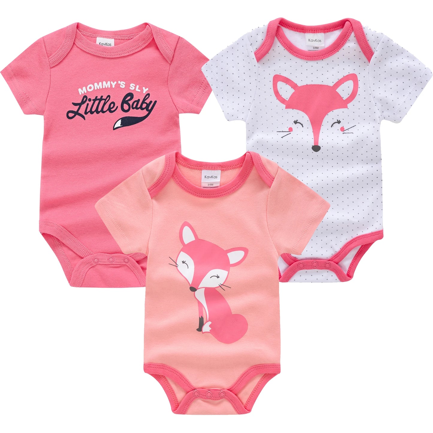 3/6-Piece Cotton Baby Short Sleeve Bodysuit Set