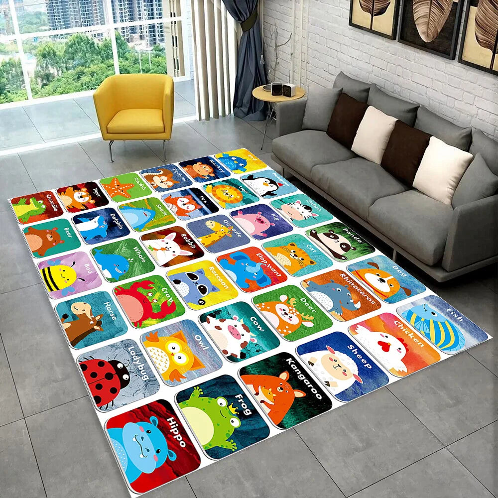 ABC Alphabet Kids Play Mat Non-Slip Educational Rug