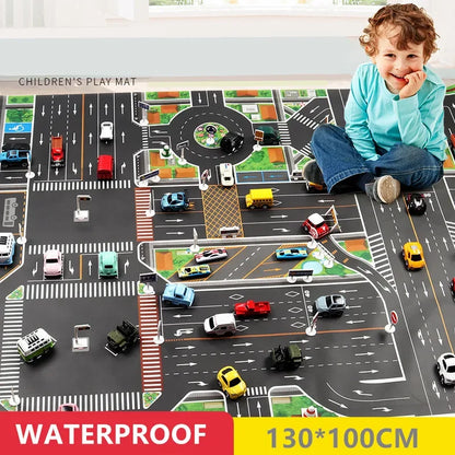 City Traffic Car Park Baby Play Mat Kids Rug