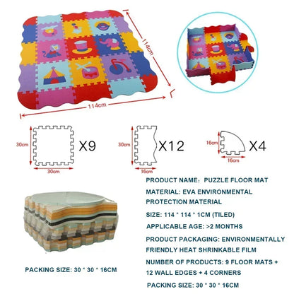 Foam Baby Play Mat with Safety Fence